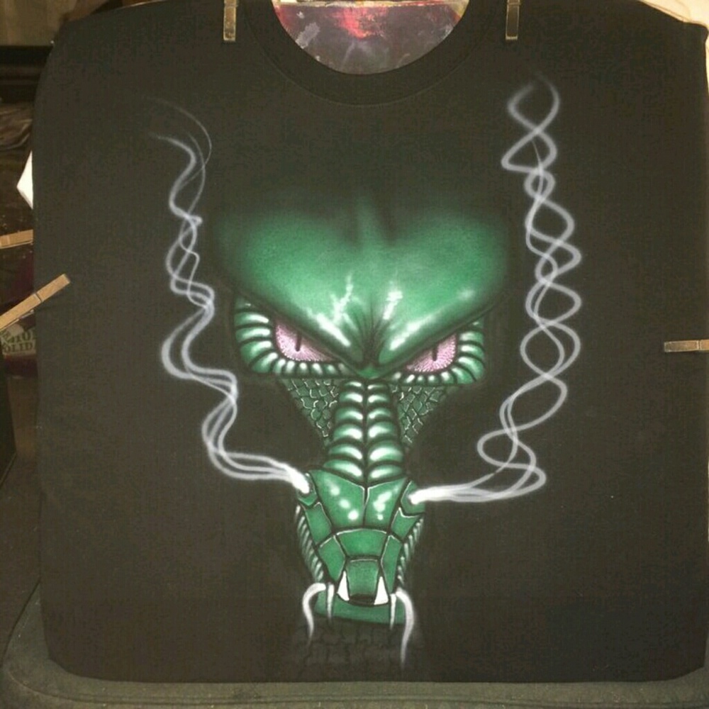 DRAGON HEAD Custom Airbrushed T-shirt MENS
